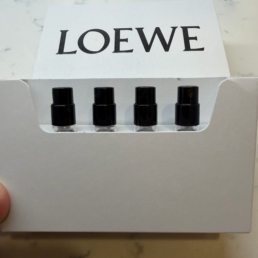Loewe Fragrance Vial Set with Black Text